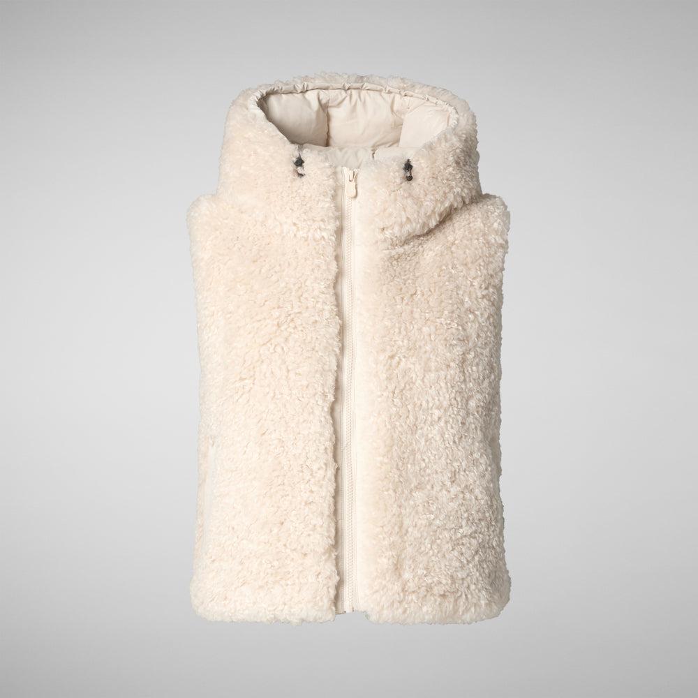 Save the duck GILET CON CAPPUCCIO DONNA KLARA BEIGE Spedizione Gratuita