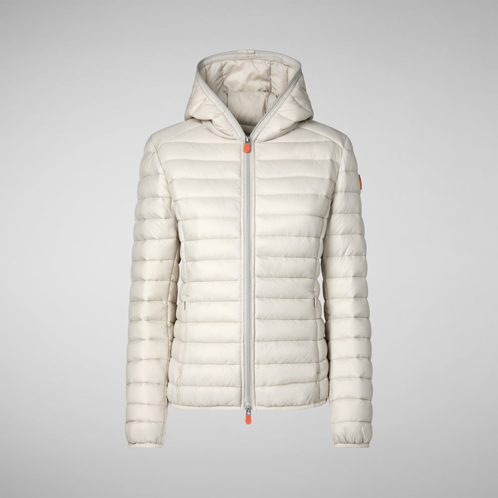 Save the duck Piumino animal free con cappuccio donna Daisy Beige chiaro Pezzi Unici