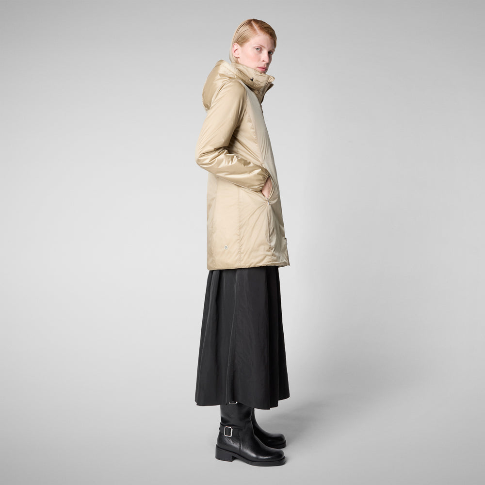 Save the duck CAPPOTTO CON CAPPUCCIO RHIA BEIGE Acquista Ora