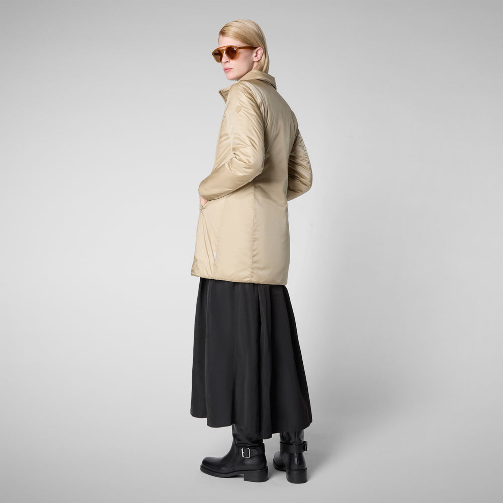 Save the duck CAPPOTTO CON CAPPUCCIO RHIA BEIGE Acquista Ora