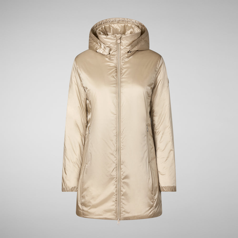 Save the duck CAPPOTTO CON CAPPUCCIO RHIA BEIGE Acquista Ora