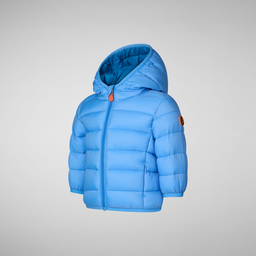 Save the duck PIUMINO ANIMAL FREE UNISEX WALLY BLU CERULEO Sconto