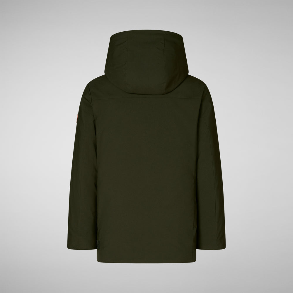 Save the duck PARKA CON CAPPUCCIO BAMBINO ALBI VERDE Vendita Economica