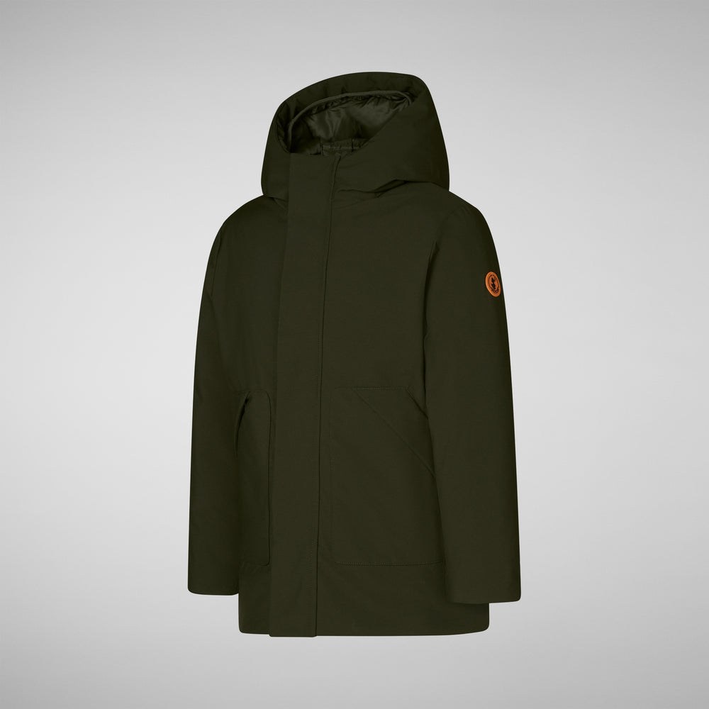 Save the duck PARKA CON CAPPUCCIO BAMBINO ALBI VERDE Vendita Economica