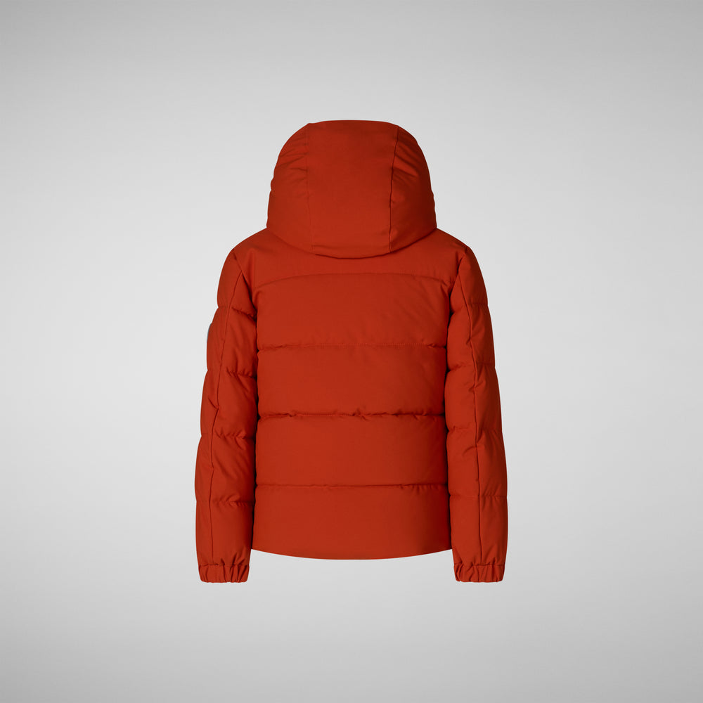 Save the duck PARKA CON CAPPUCCIO BAMBINO KLAUS ARANCIONE In Saldo