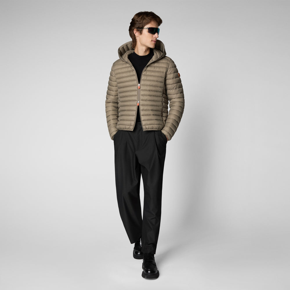Save the duck Piumino animal free con cappuccio uomo Donald Grigio elefante Nuova