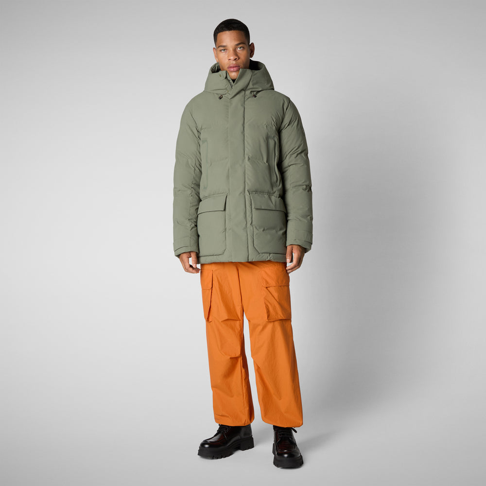Save the duck PARKA UOMO QUINLAN IN SWAMP GREEN Nuovo