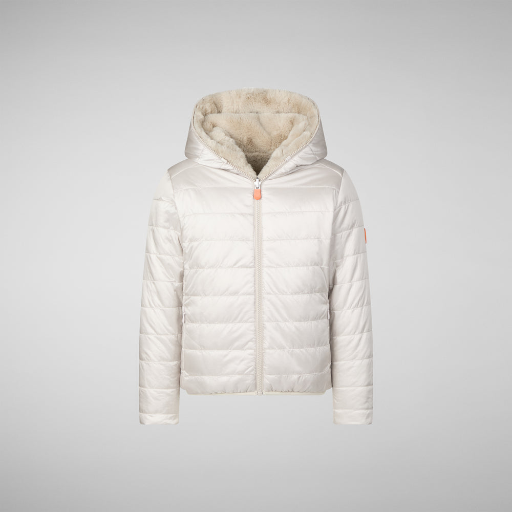 Save the duck GIACCA CON CAPPUCCIO BAMBINA CHLOE RAINY BEIGE Consegna Veloce