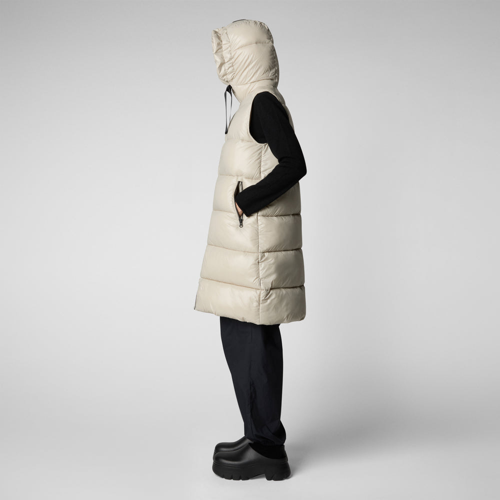 Save the duck GILET CON CAPPUCCIO DONNA IRIA RAINY BEIGE Novità