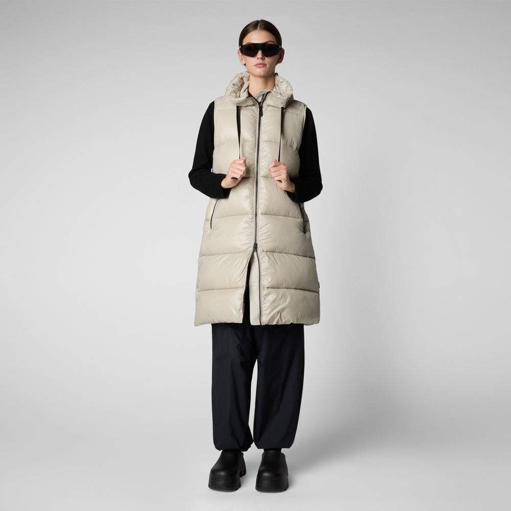 Save the duck GILET CON CAPPUCCIO DONNA IRIA RAINY BEIGE Novità