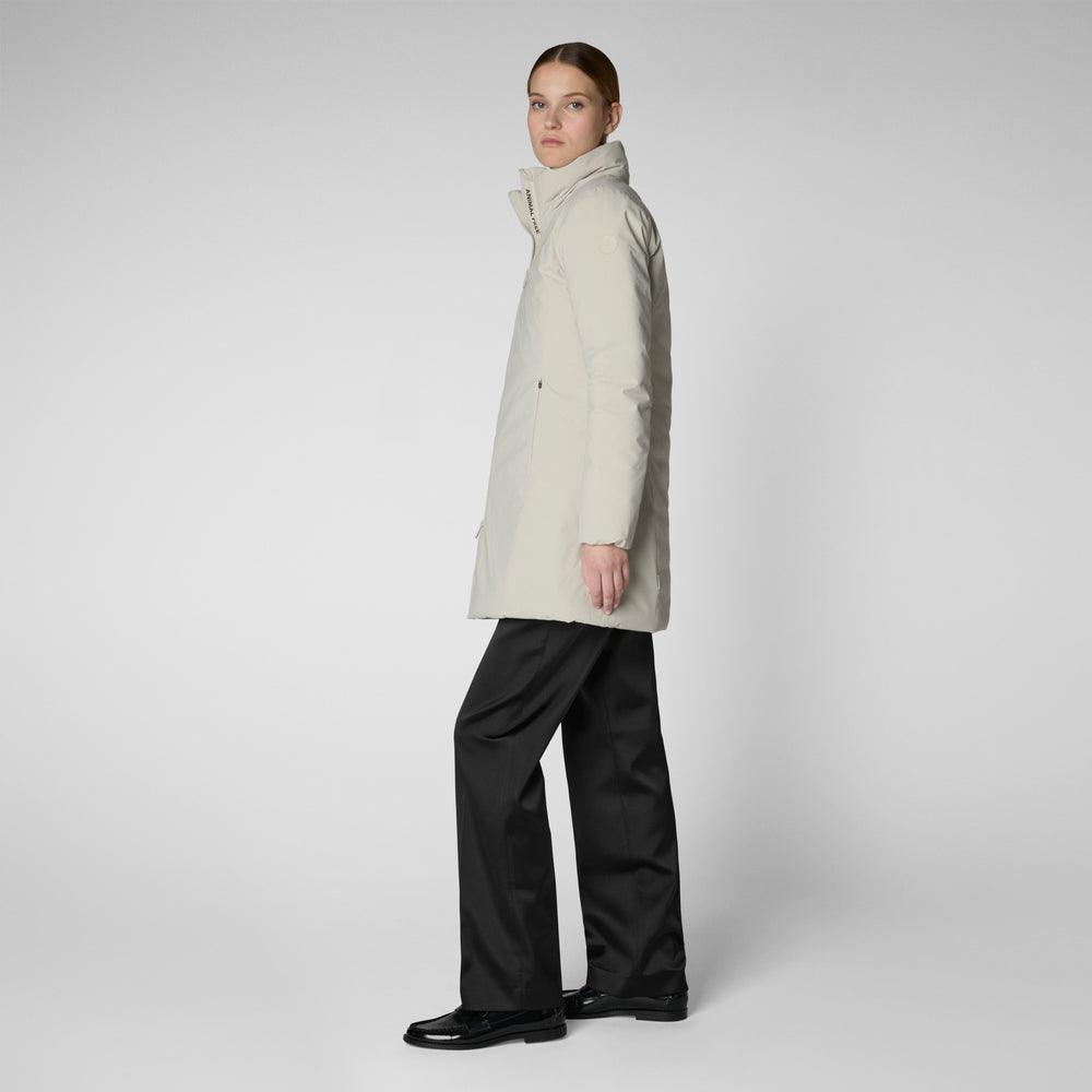 Save the duck PARKA DONNA CON CAPPUCCIO RACHEL RAINY BEIGE Sconto