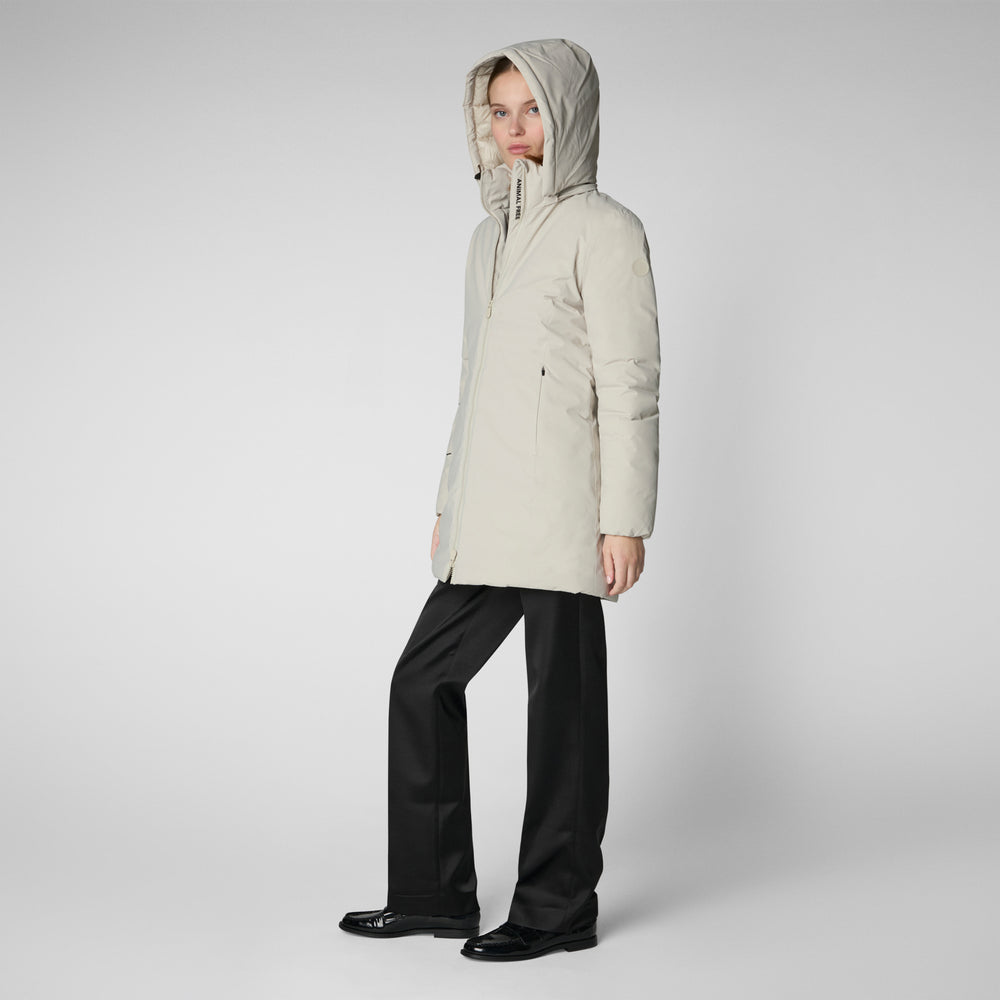 Save the duck PARKA DONNA CON CAPPUCCIO RACHEL RAINY BEIGE Sconto