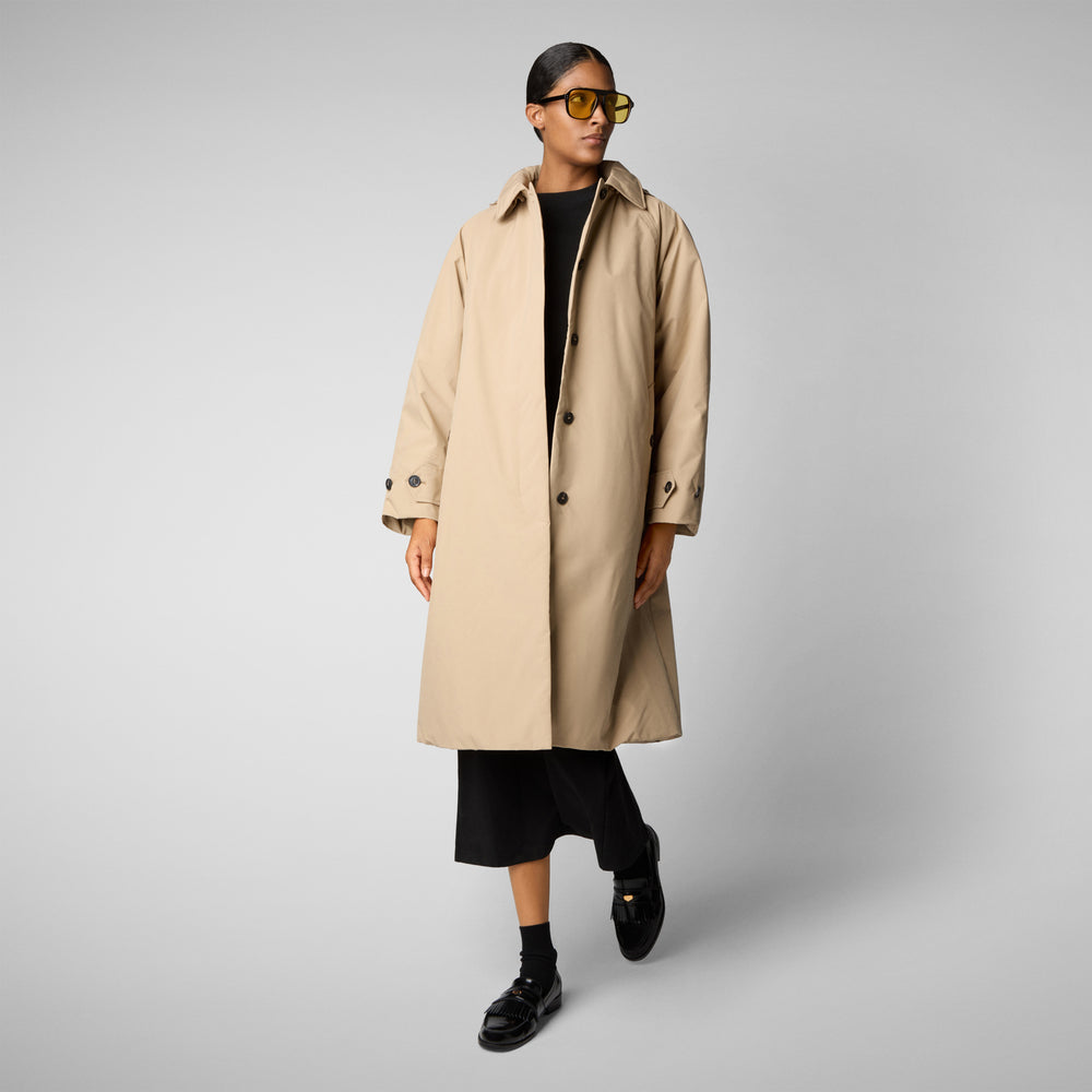 Save the duck CAPPOTTO CON CAPPUCCIO ZOEY STARDUST BEIGE Outlet