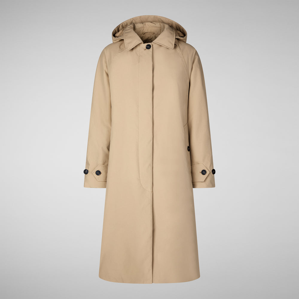 Save the duck CAPPOTTO CON CAPPUCCIO ZOEY STARDUST BEIGE Outlet