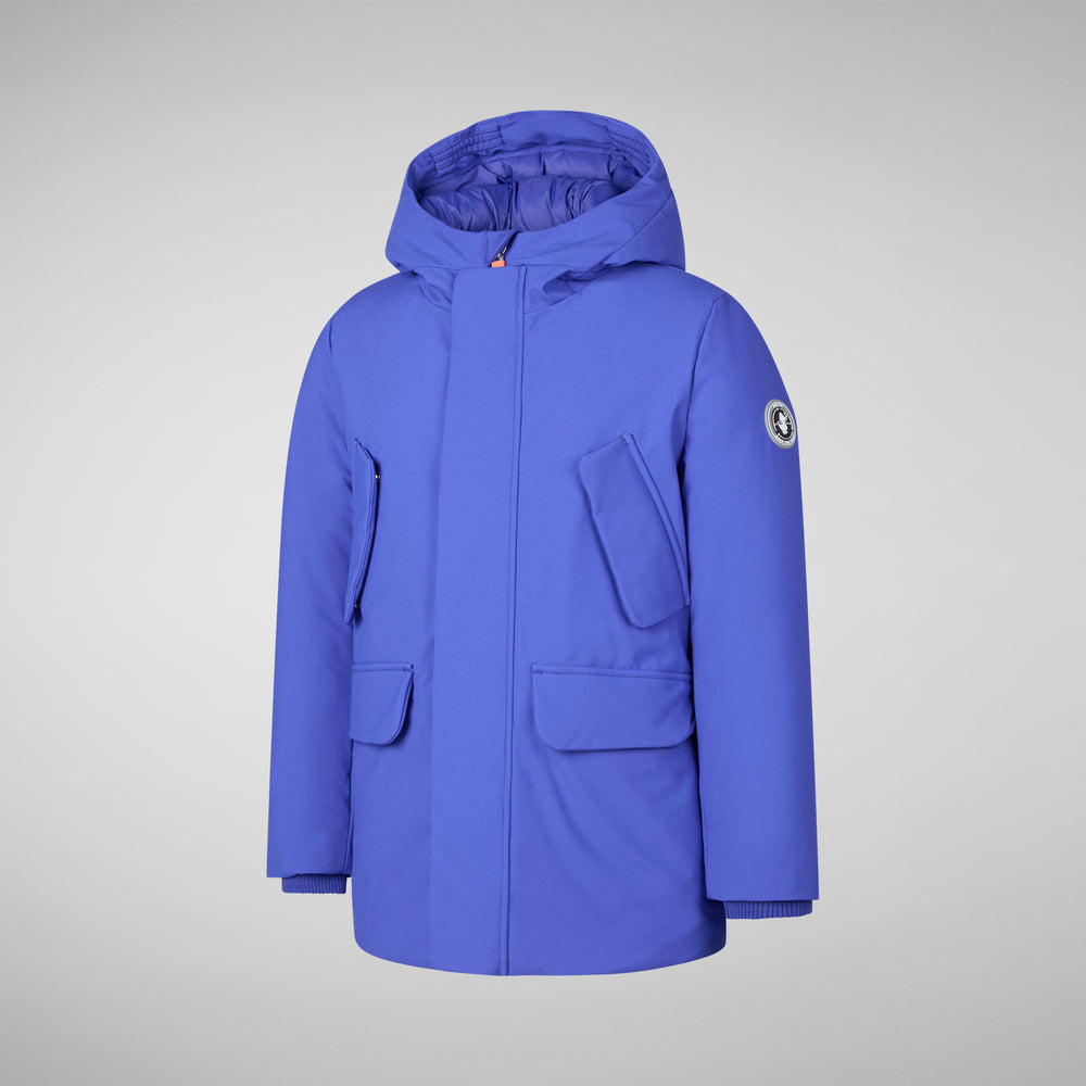 Save the duck PARKA CON CAPPUCCIO THEO BLU GENZIANA Italy
