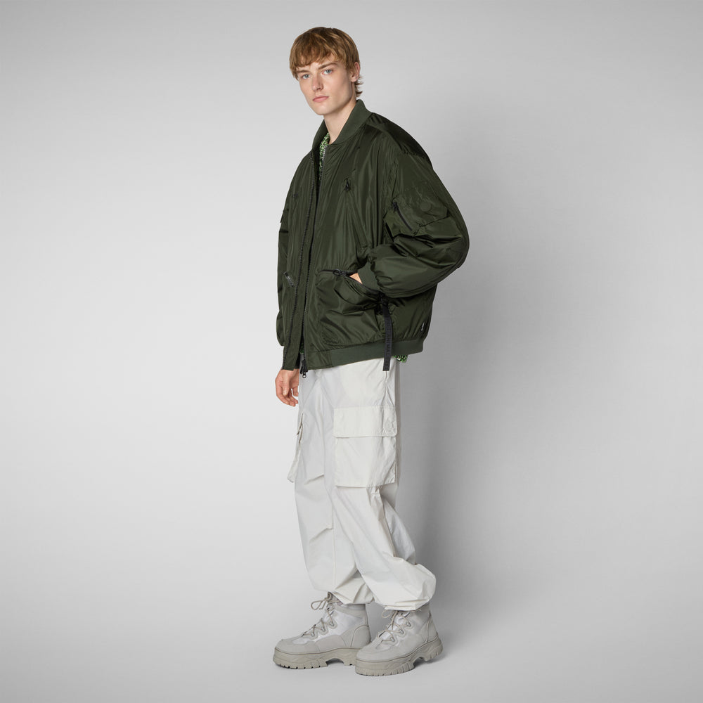 Save the duck Giacca bomber unisex Usher in verde bosco Soddisfazione Garantita