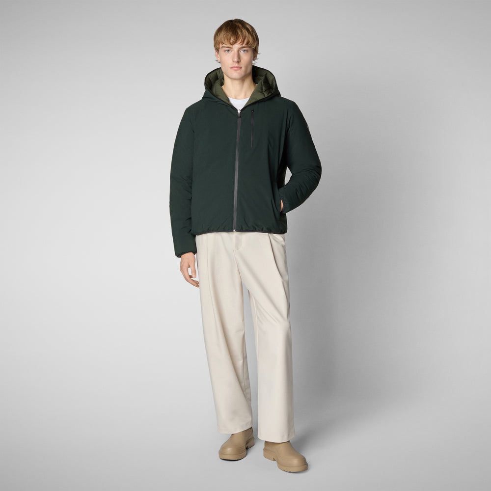 Save the duck MAN'S ANIMAL FREE PUFFER JACKET EZRA VERDE NERO Acquista Ora