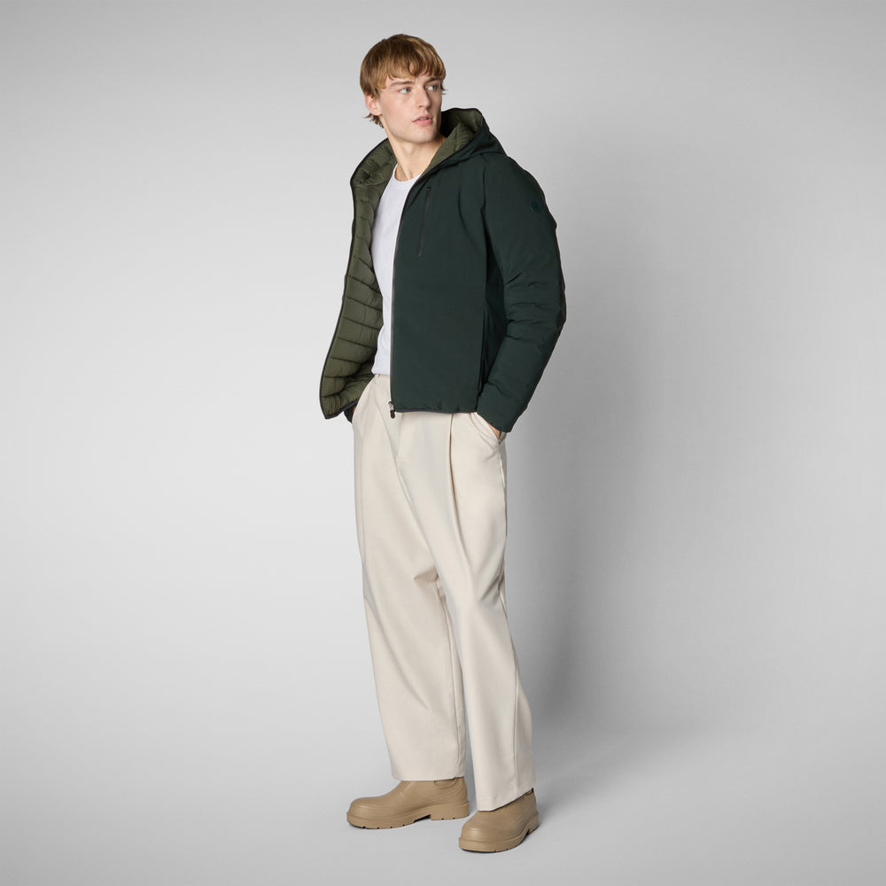 Save the duck MAN'S ANIMAL FREE PUFFER JACKET EZRA VERDE NERO Acquista Ora