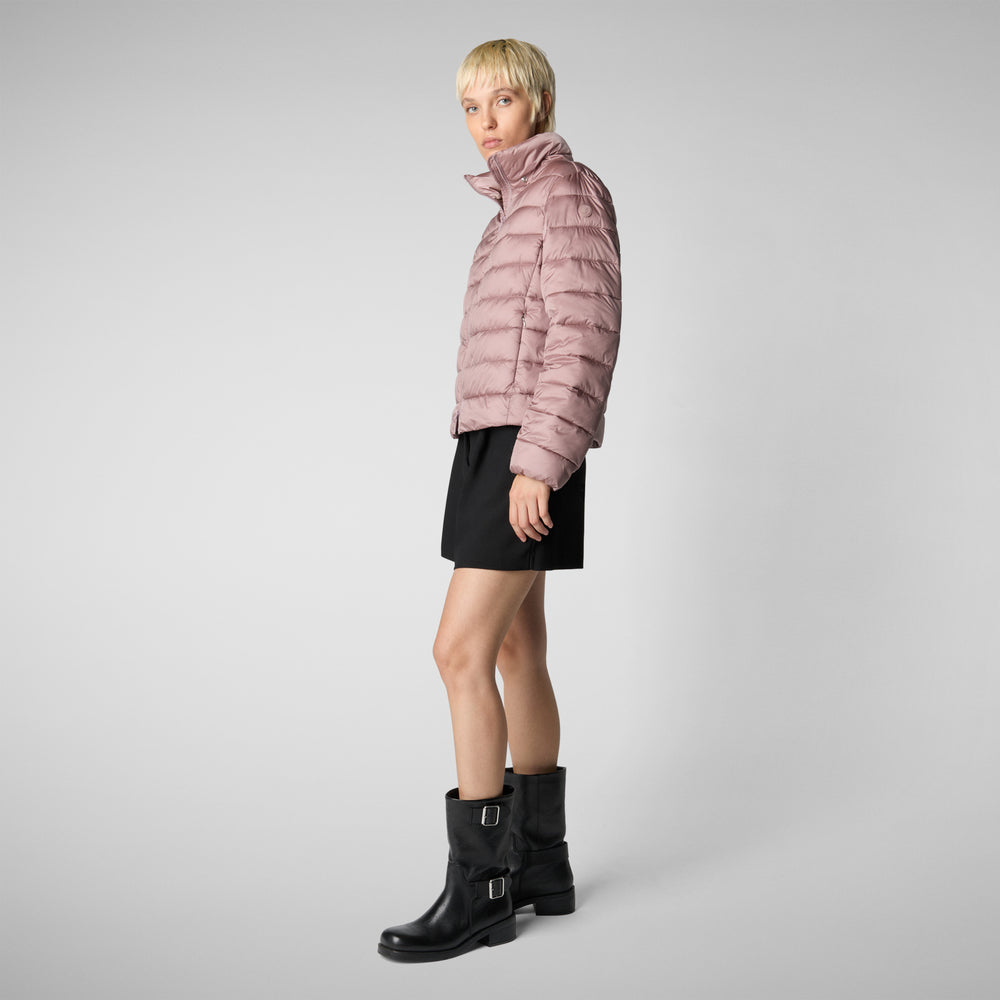 Save the duck PIUMINO ANIMAL FREE CON CAPPUCCIO DONNA LIANA ROSA ANTICO Economico