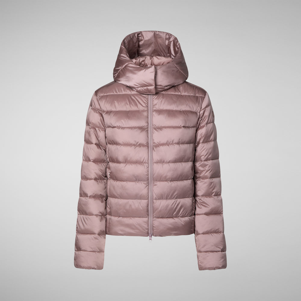 Save the duck PIUMINO ANIMAL FREE CON CAPPUCCIO DONNA LIANA ROSA ANTICO Economico