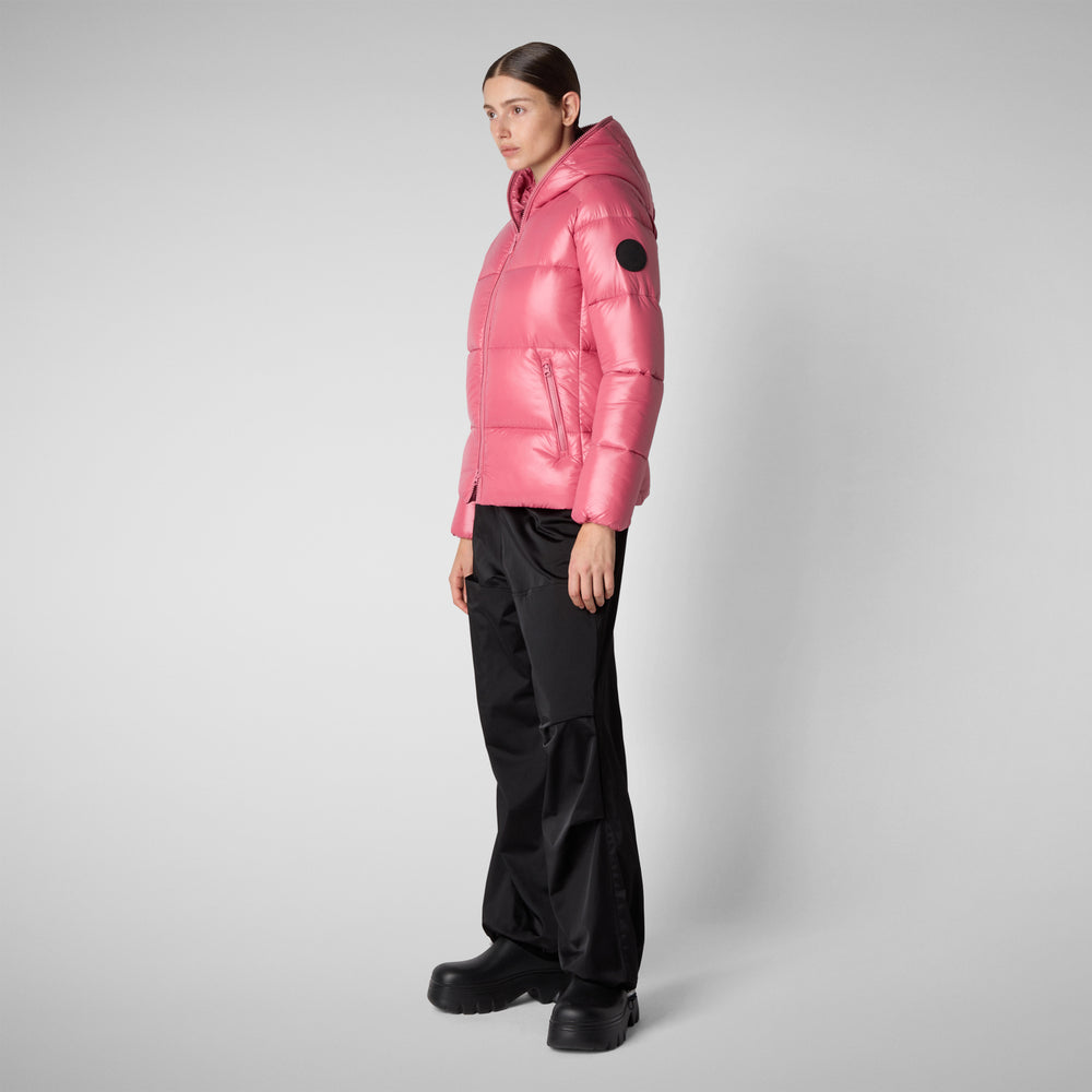 Save the duck PIUMINO ANIMAL FREE CON CAPPUCCIO DONNA LOIS ROSA Saldi