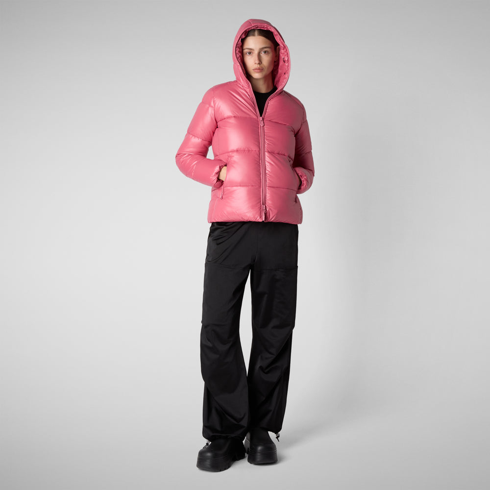 Save the duck PIUMINO ANIMAL FREE CON CAPPUCCIO DONNA LOIS ROSA Saldi
