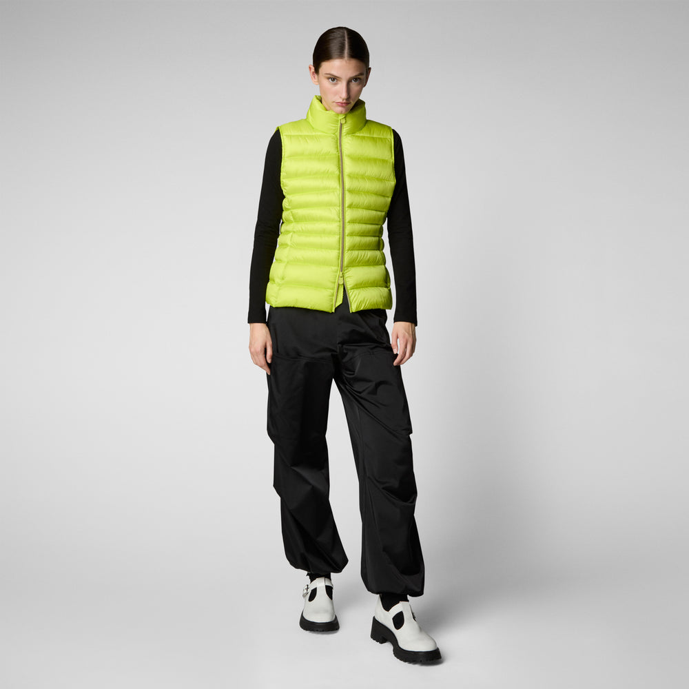 Save the duck GILET DONNA LYNN VERDE LIME Vendita Calda