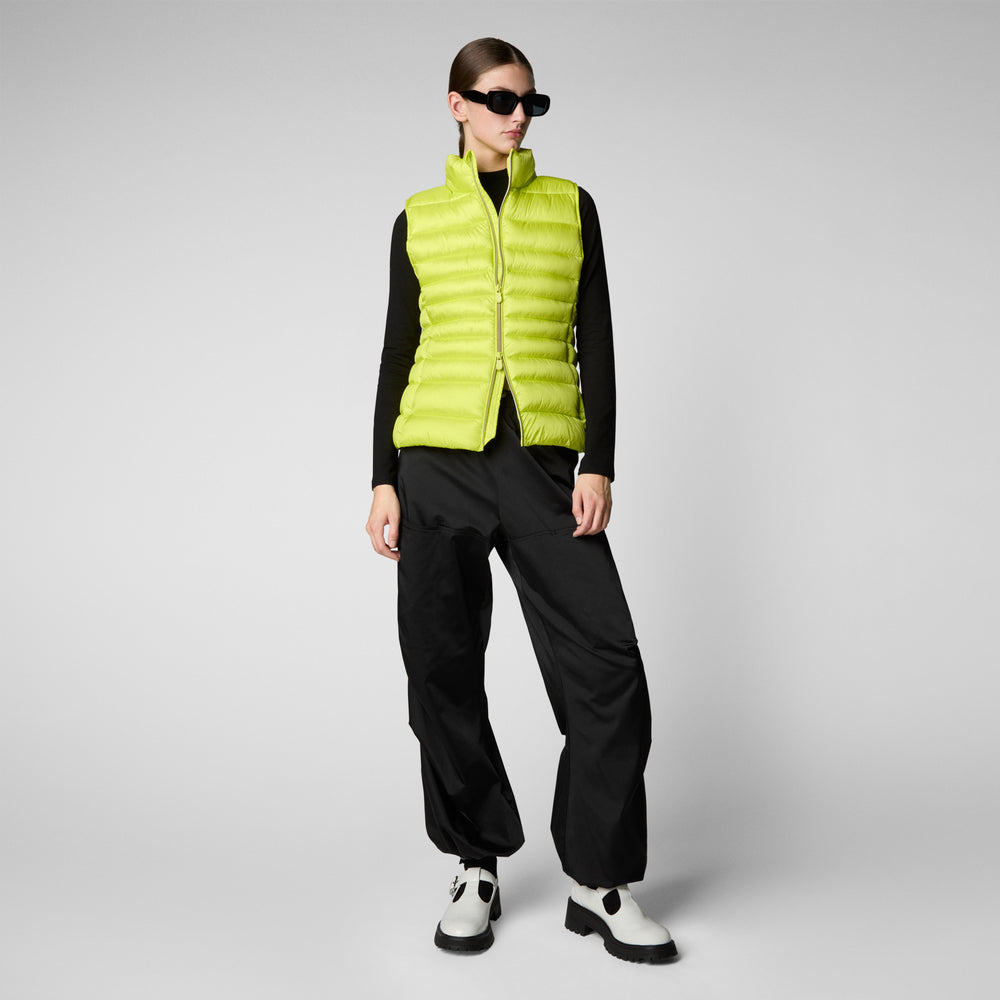 Save the duck GILET DONNA LYNN VERDE LIME Vendita Calda