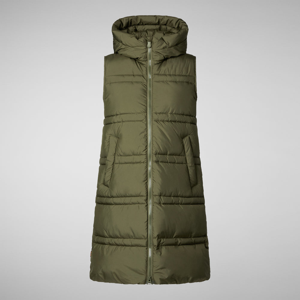 Save the duck GILET CON CAPPUCCIO DONNA JUDEE SHERWOOD GREEN Italy