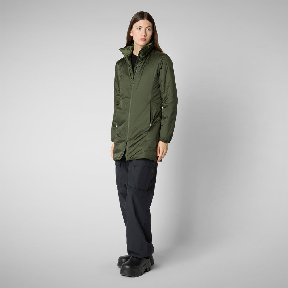 Save the duck CAPPOTTO CON CAPPUCCIO RHIA PINE GREEN 2025