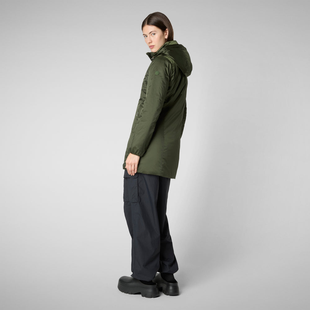 Save the duck CAPPOTTO CON CAPPUCCIO RHIA PINE GREEN 2025