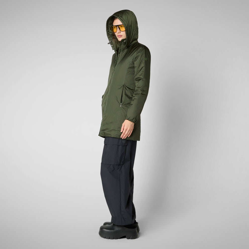 Save the duck CAPPOTTO CON CAPPUCCIO RHIA PINE GREEN 2025