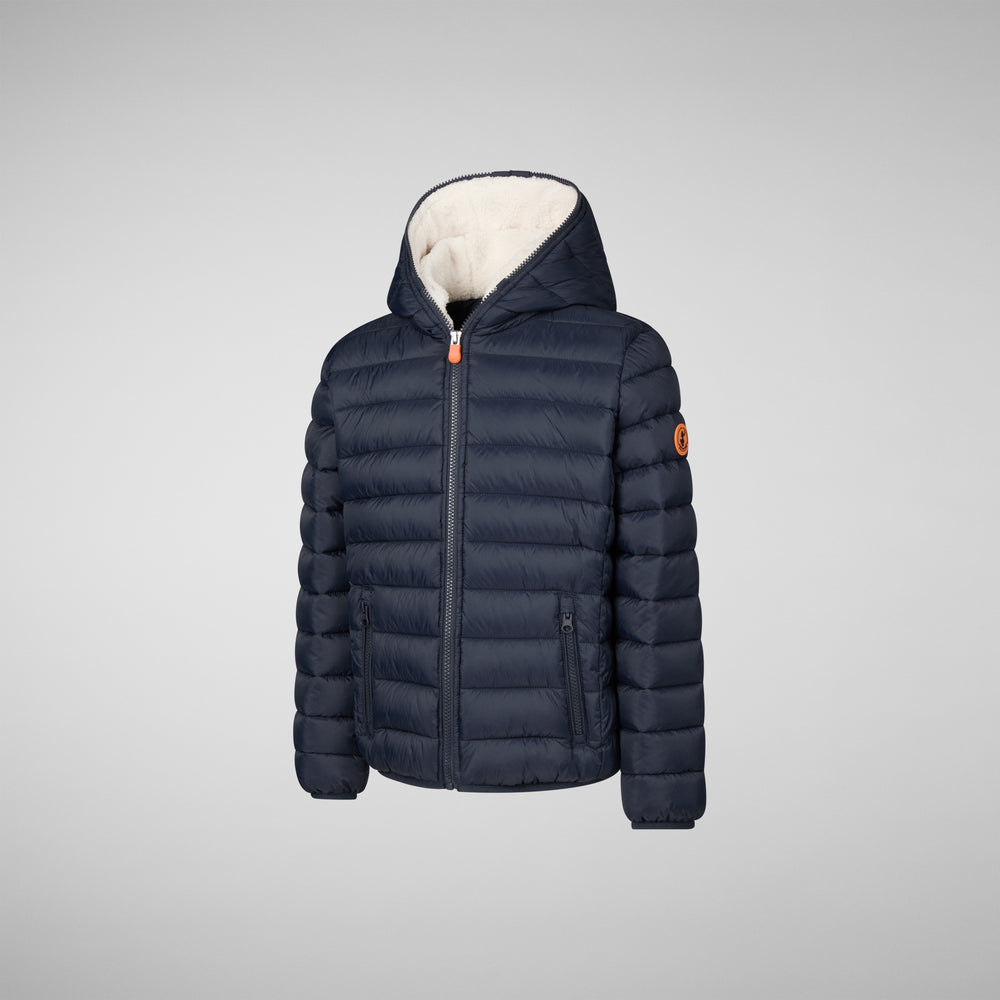Save the duck PIUMINO ANIMAL FREE BAMBINO BLU FINNEGAN BLU NERO Acquista Ora