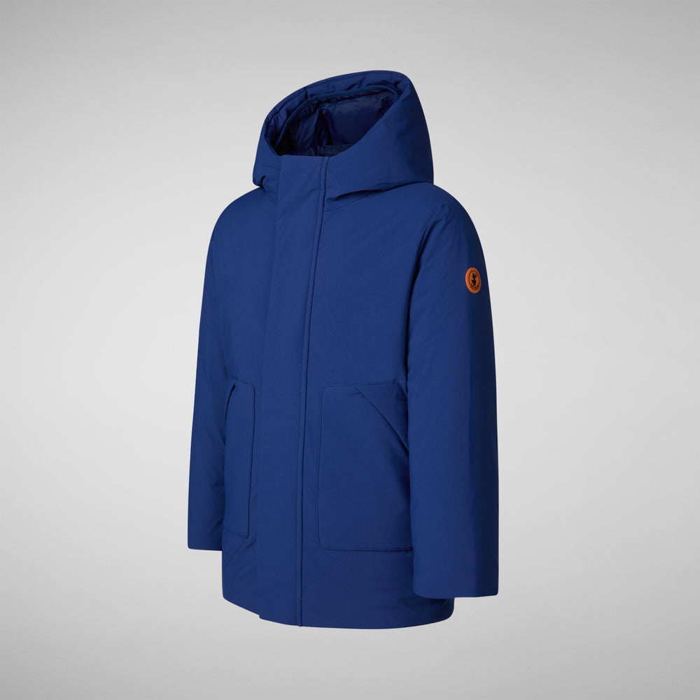 Save the duck PARKA CON CAPPUCCIO BAMBINO ALBI ECLIPSE BLU Super Saving Price