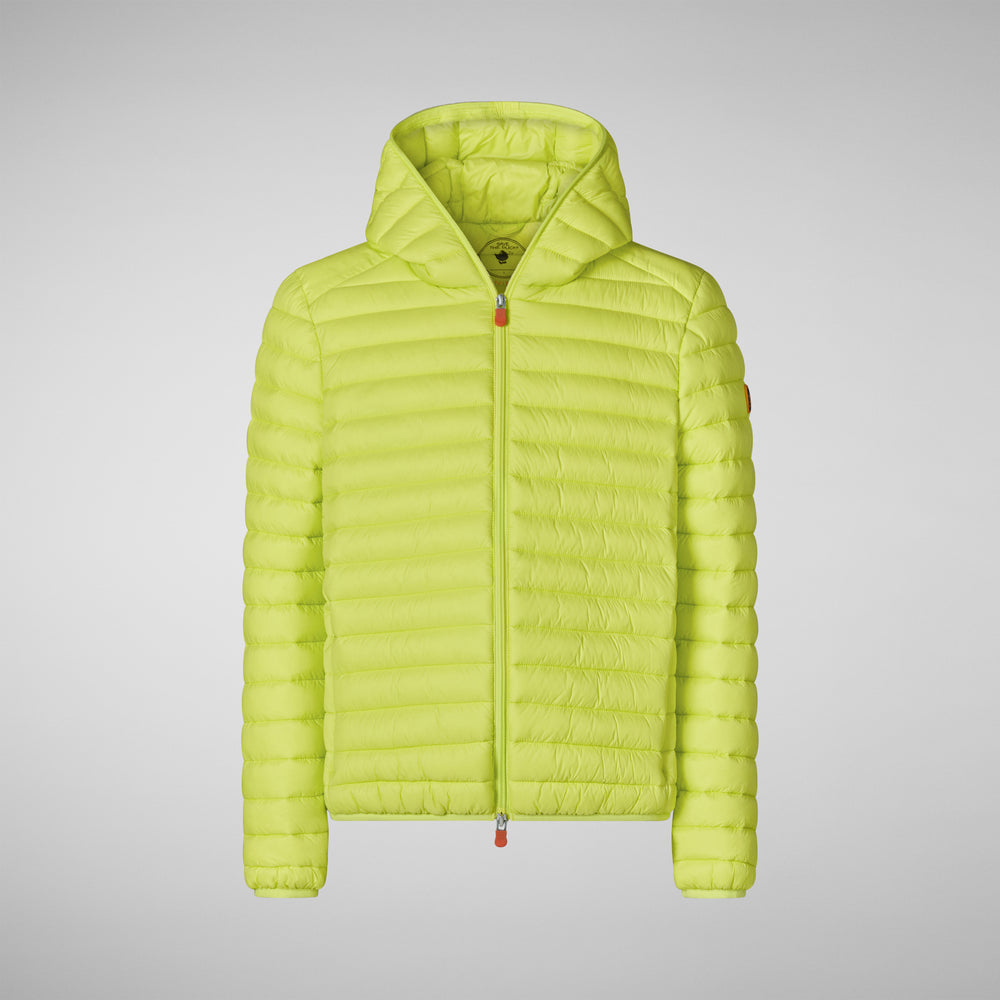 Save the duck PIUMINO ANIMAL FREE CON CAPPUCCIO UOMO DONALD VERDE LIME Presa