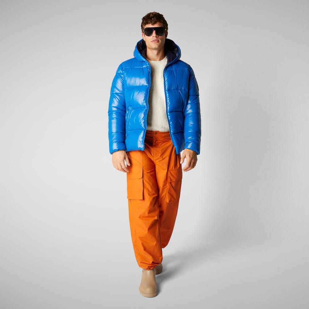Save the duck PIUMINO ANIMAL FREE CON CAPPUCCIO UOMO EDGARD BLU MIRTILLO Online