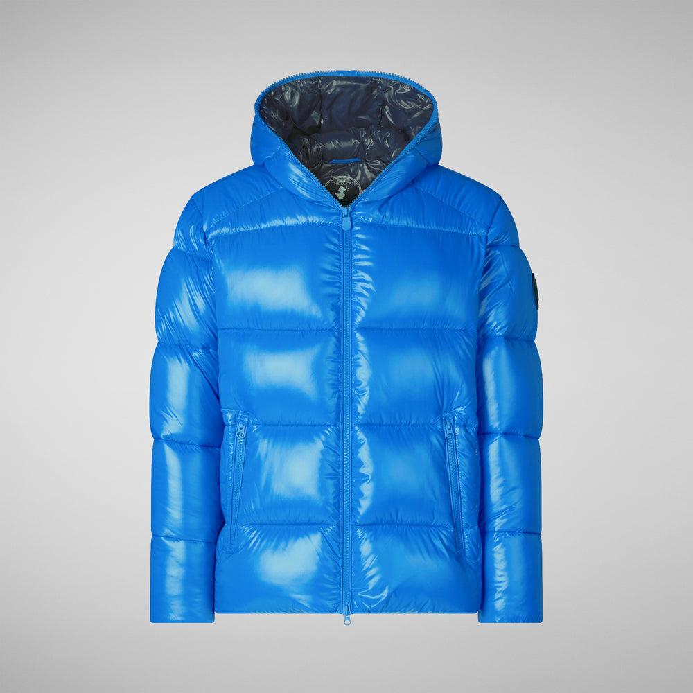 Save the duck PIUMINO ANIMAL FREE CON CAPPUCCIO UOMO EDGARD BLU MIRTILLO Online