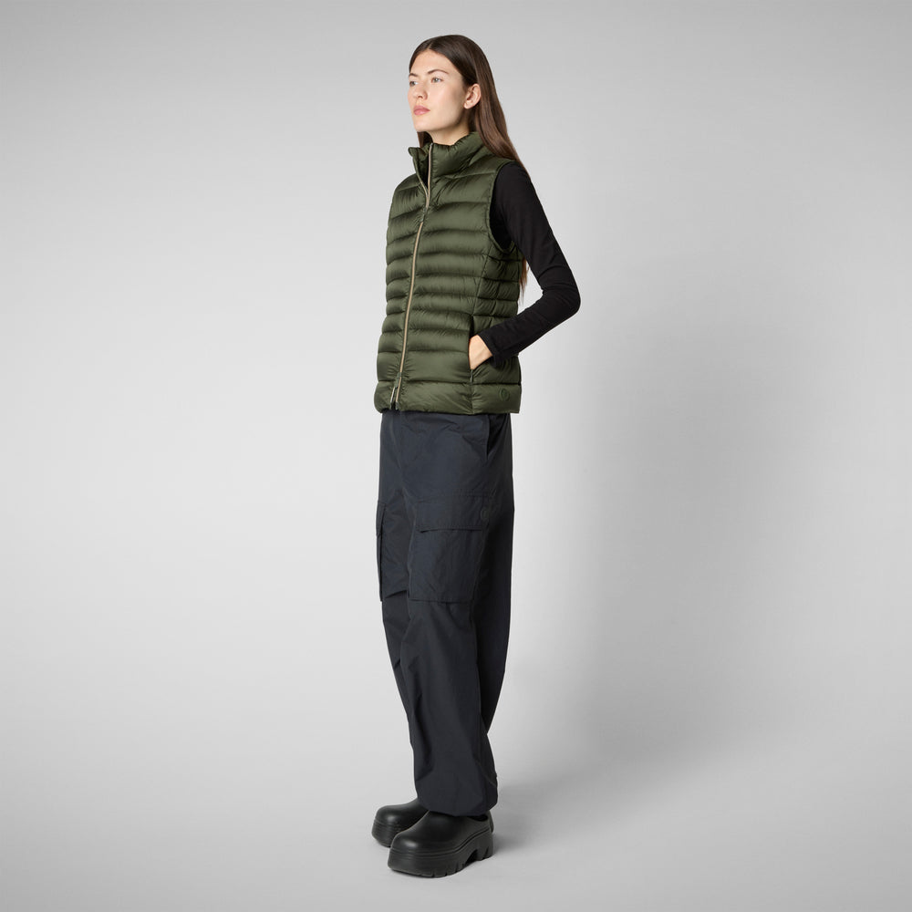 Save the duck GILET DONNA LYNN VERDE BOSCO Vendite Flash