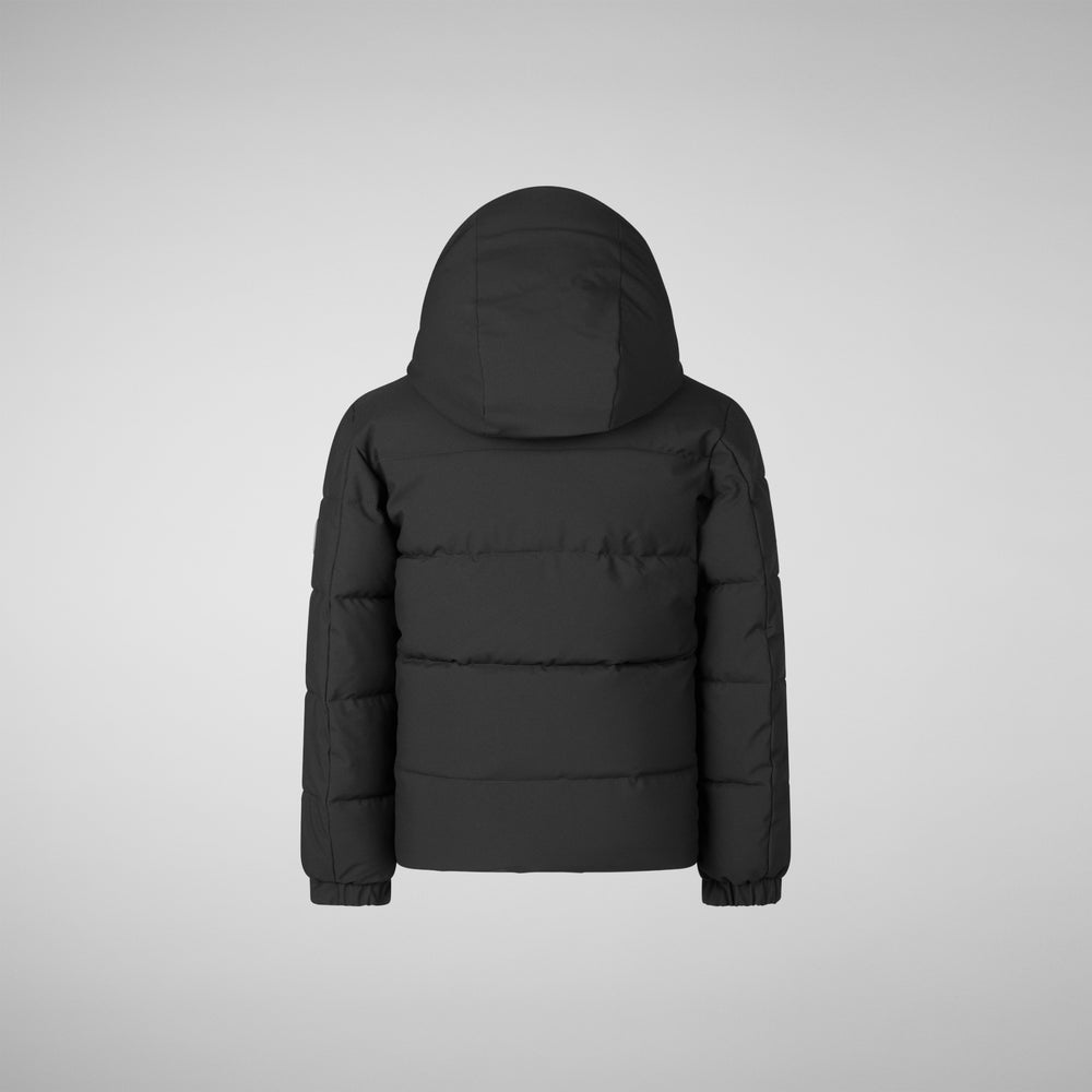 Save the duck PARKA CON CAPPUCCIO BAMBINO KLAUS NERO In Linea