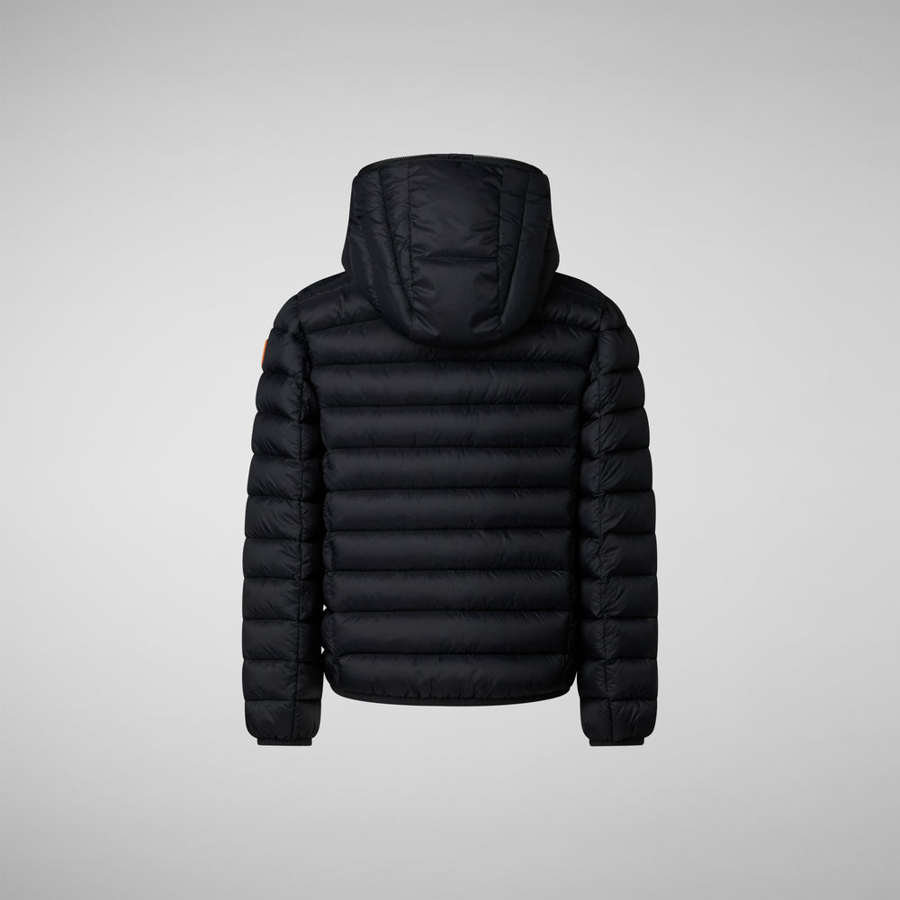 Save the duck PIUMINO ANIMAL FREE BAMBINO DONY NERO E GIALLO Nuovo