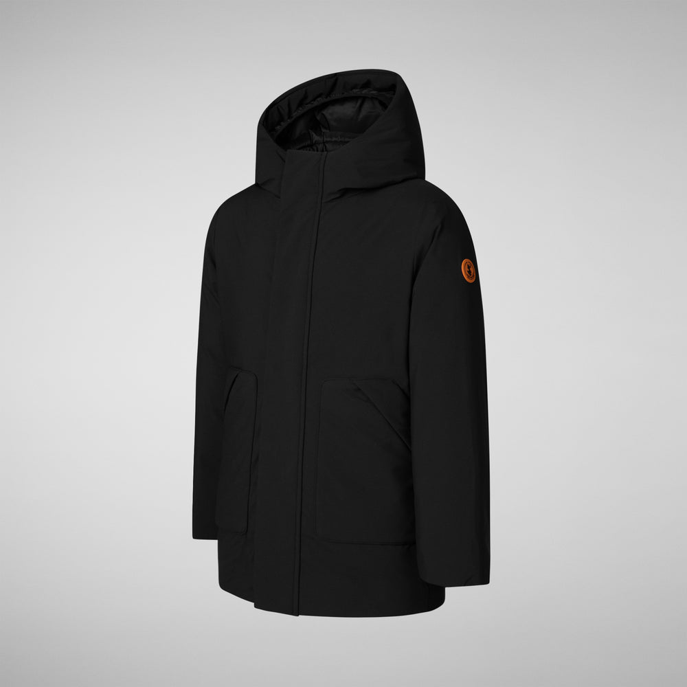 Save the duck PARKA CON CAPPUCCIO BAMBINO ALBI NERO Vendita