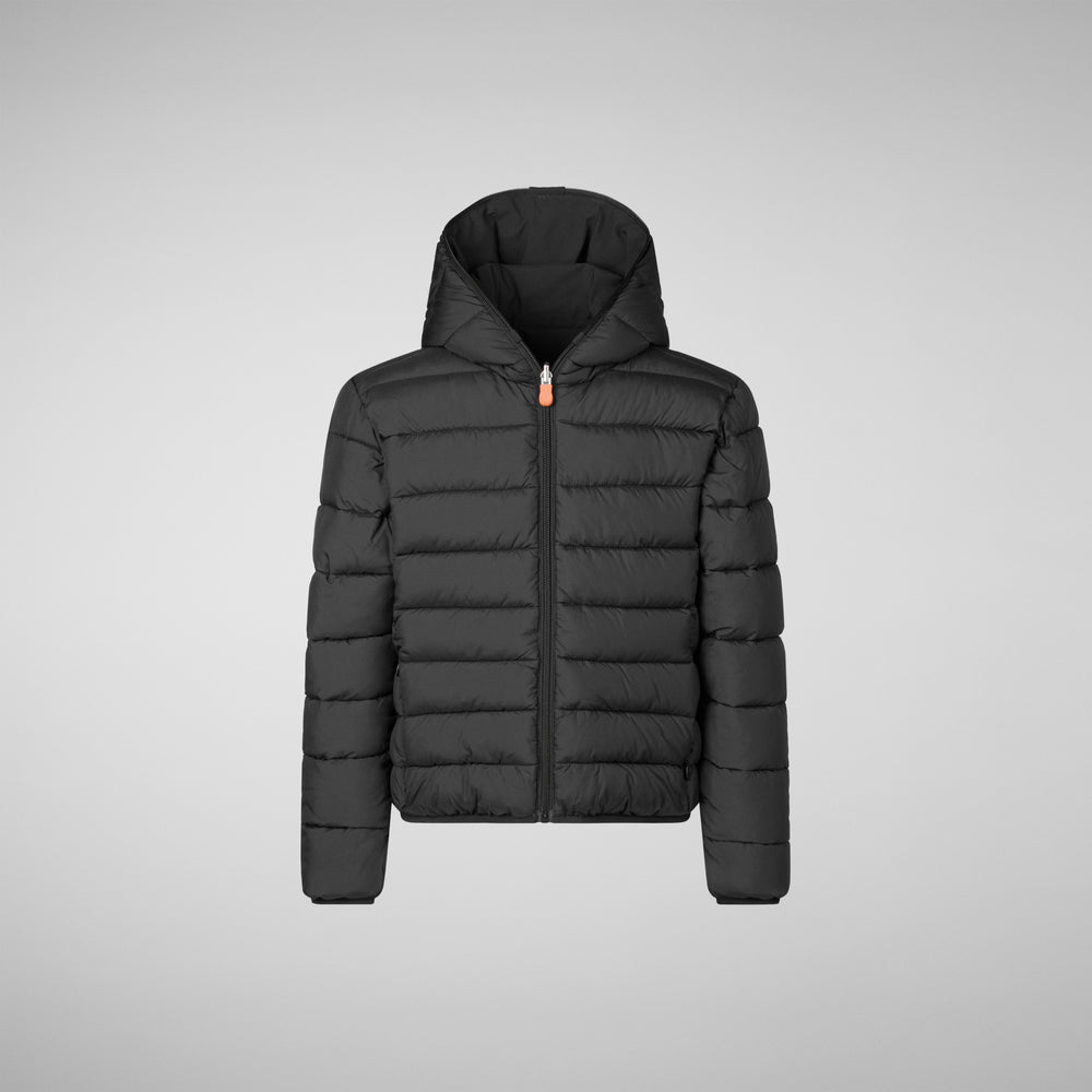 Save the duck GIACCA CON CAPPUCCIO BAMBINO OLIVER BLU NERO Soddisfazione Garantita
