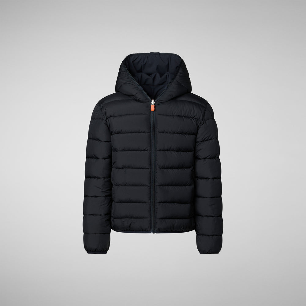 Save the duck GIACCA CON CAPPUCCIO BAMBINO OLIVER BLU NERO Qualità Garantita