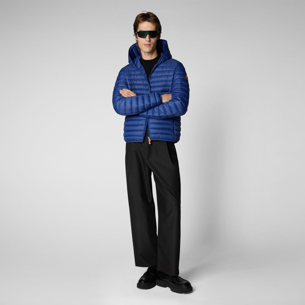 Save the duck Piumino animal free con cappuccio uomo Donald blu elettrico Shopping Online
