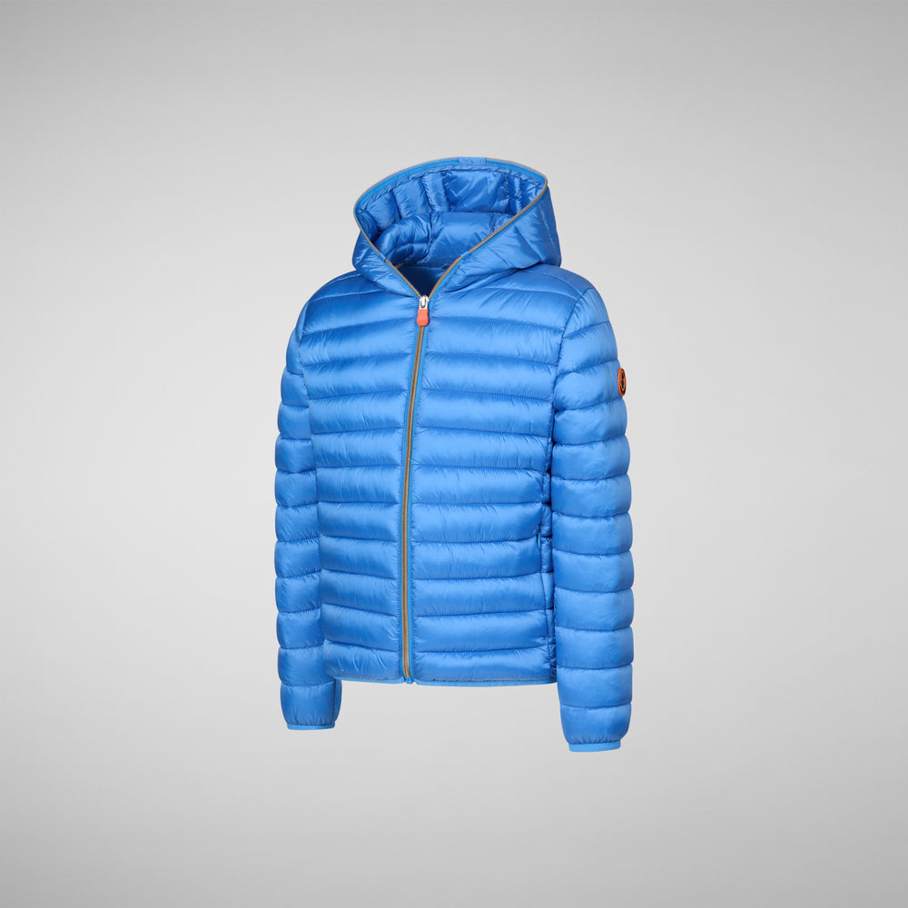 Save the duck PIUMINO ANIMAL FREE BAMBINA IRIS BLU CERULEO Offerta