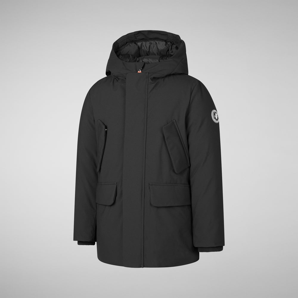 Save the duck PARKA CON CAPPUCCIO THEO NERO Italia