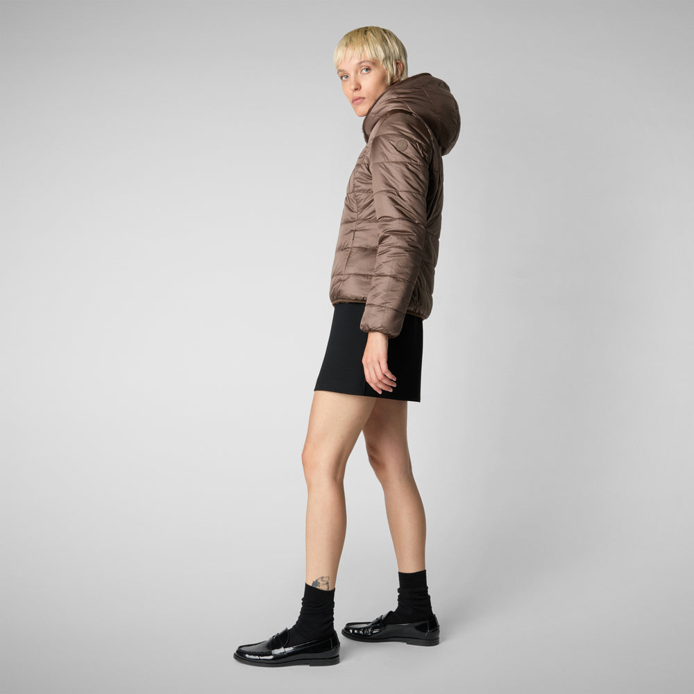 Save the duck GIACCA CON CAPPUCCIO DONNA LAILA MARRONE Pezzi Unici