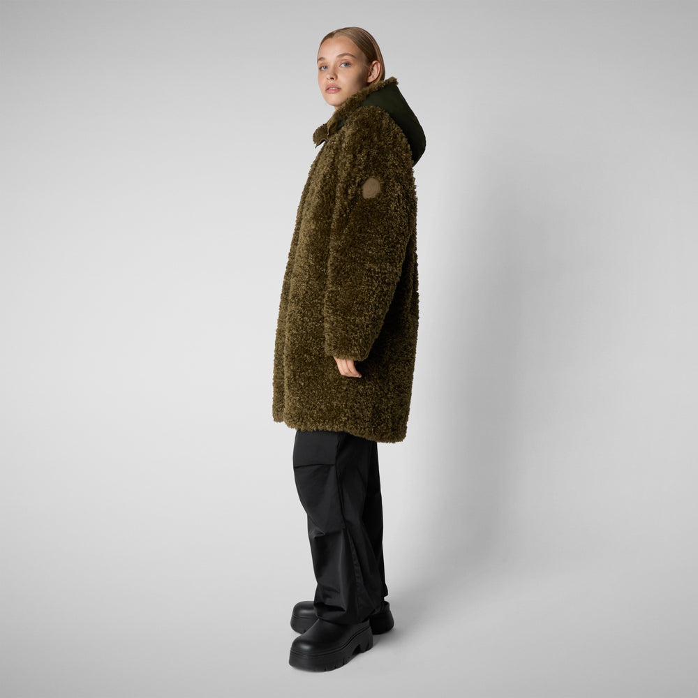 Save the duck GIACCA CON CAPPUCCIO DONNA ANGELICA BARINK GREEN Soddisfazione Garantita