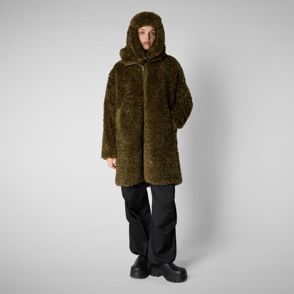 Save the duck GIACCA CON CAPPUCCIO DONNA ANGELICA BARINK GREEN Soddisfazione Garantita