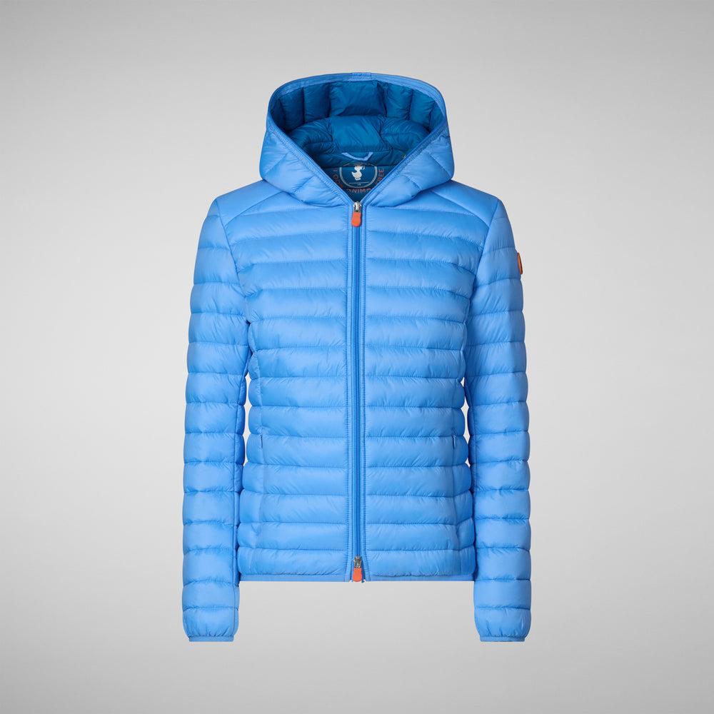 Save the duck PIUMINO ANIMAL FREE CON CAPPUCCIO DONNA DAISY BLU CERULEO Negozi Online